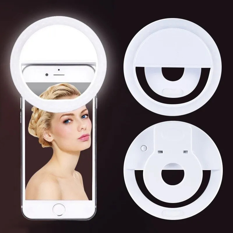 Photography Lighting Game - Lampu Ring LED swafoto isi ulang