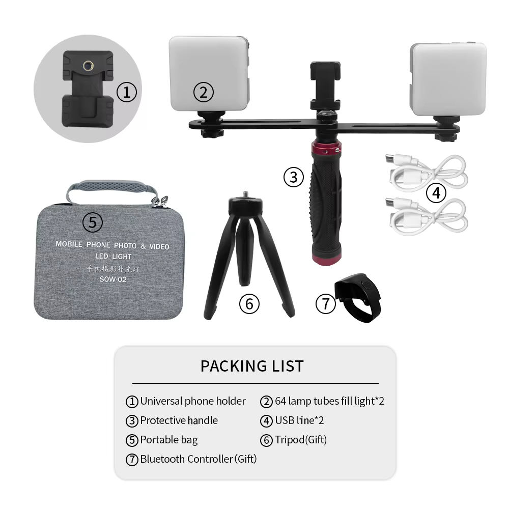 Lampu fotografi gigi, lampu LE - Photography Mobile Lighting ulasan dan harga
